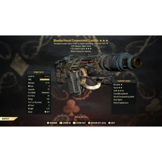 Bloodied 25FFR 15R Cryolator B2515 | Max Level 45 | Fast Delivery