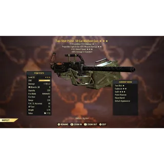 Two Shot Explosive FR .50 Cal Machine Gun TSE FR | Max Level 50 | Fast Delivery