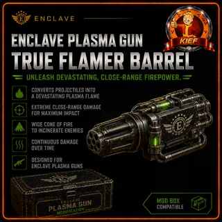Enclave Plasma Gun True Flamer Barrel Mod Box | EPR Flamer DPS Build | Fallout 76 Xbox | Fast Delivery