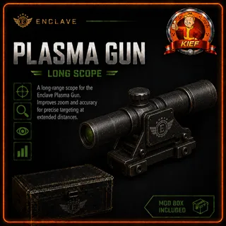 Enclave Plasma Gun Long Recon Scope Mod Box | EPR Sniper Build | Fallout 76 Xbox | Fast Delivery