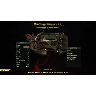 Mutants Explosive Gatling Laser MEX | Max Level 45 | Fast Delivery