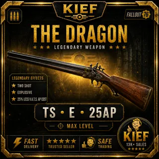Two Shot Explosive The Dragon TS/E/25AP | Max Level | Fast Delivery