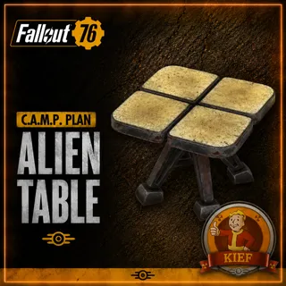 Plan: Alien Table | Rare Invaders From Beyond Plan | Fast Delivery | Fallout 76