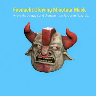 Fasnacht glowing minotaur mask