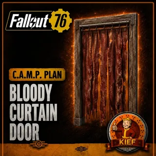 Plan: Bloody Curtain Door | Rare C.A.M.P. Plan | Fast Delivery | Fallout 76