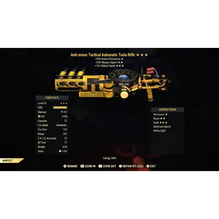 Anti Armor 25FFR 15R Tesla Rifle AA2515R | Max Level 50 | Fast Delivery