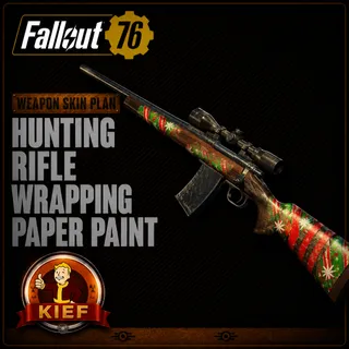 Plan: Hunting Rifle Wrapping Paper Paint | Rare Weapon Paint Plan | Fast Delivery | Fallout 76