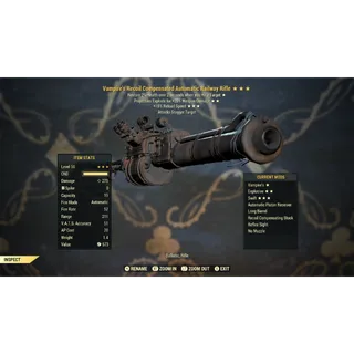 Vampire’s Explosive Faster Reload Railway Rifle VEFR | Max Level 50 | Fast Delivery