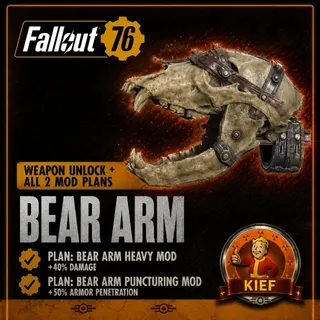 Plan: Bear Arm + Mod Plans Bundle | Rare Weapon Plans | Fast Delivery | Fallout 76