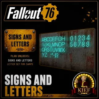 Plan: Signs And Letters | Rare CAMP Plan | Fast Delivery | Fallout 76
