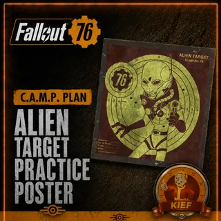Plan: Alien Target Practice Poster | Rare Invaders From Beyond Plan | Fast Delivery | Fallout 76