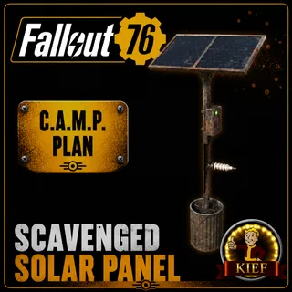 Plan: Scavenged Solar Panel | Rare CAMP Plan | Fast Delivery | Fallout 76