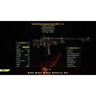 Two Shot 25FFR 35AP Combat Rifle TS2535 | Max Level 50 | Fast Delivery
