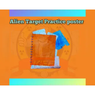 Alien Target practice Poster plan