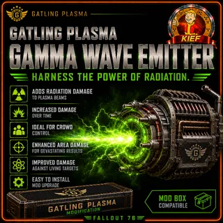 Gatling Plasma Gamma Wave Emitter Mod Box | Heavy Energy Build Mod | Fallout 76 Xbox | Fast Delivery