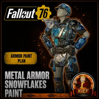 Plan: Metal Armor Snowflakes Paint | Rare armor Paint Plan | Fast Delivery | Fallout 76