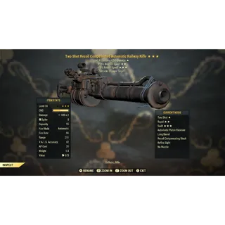 Two Shot 25FFR 15R Railway Rifle TS2515 | Max Level 50 | Fast Delivery