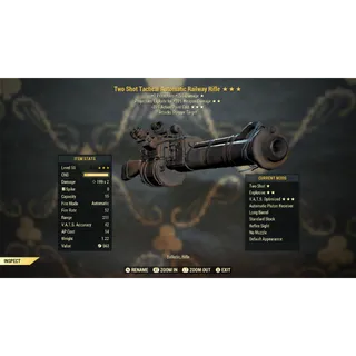 Two Shot Explosive 35AP Railway Rifle TSE35 | Max Level 50 | Fast Delivery