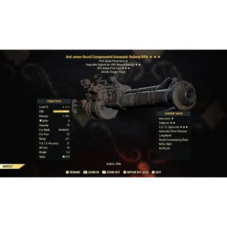 Anti Armor Explosive 35V Railway Rifle AAE35  Max Level 50  Fast Delivery
