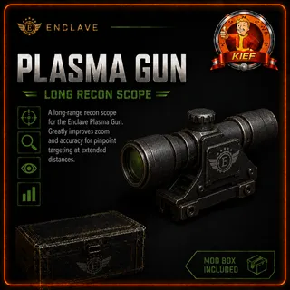 Enclave Plasma Gun Long Recon Scope Mod Box | EPR Sniper Build | Fallout 76 Xbox | Fast Delivery