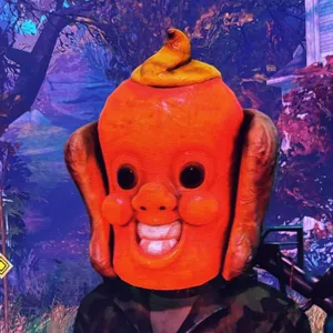 Glowing red hot mask