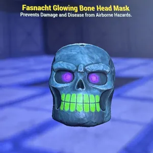 Glowing bone head mask