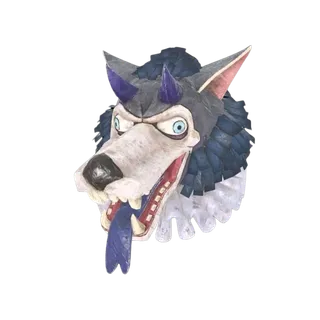 Fasnacht glowing Blue Devil mask