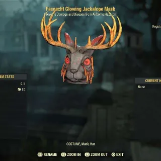 Glowing Jackalope Mask