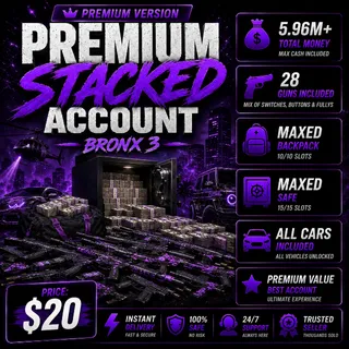 🔥THA BRONX 3 STACKED ACCOUNT (READ DESC)