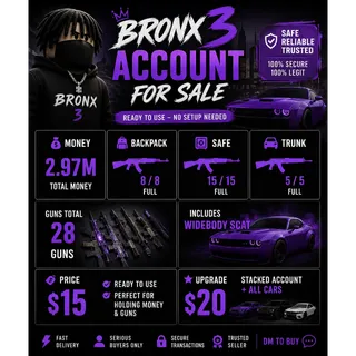 🔥 BRONX 3 STACKED ACCOUNT 