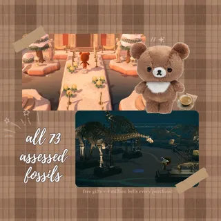 all 73 assessed fossils | cheap affordable acnh animal crossing new horizons!