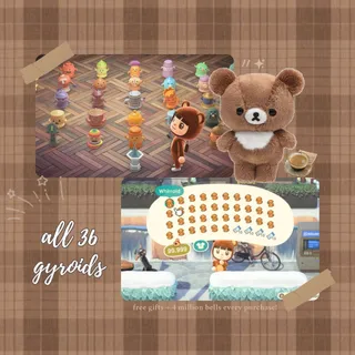 all 36 gyroids | cheap affordable acnh animal crossing new horizons!