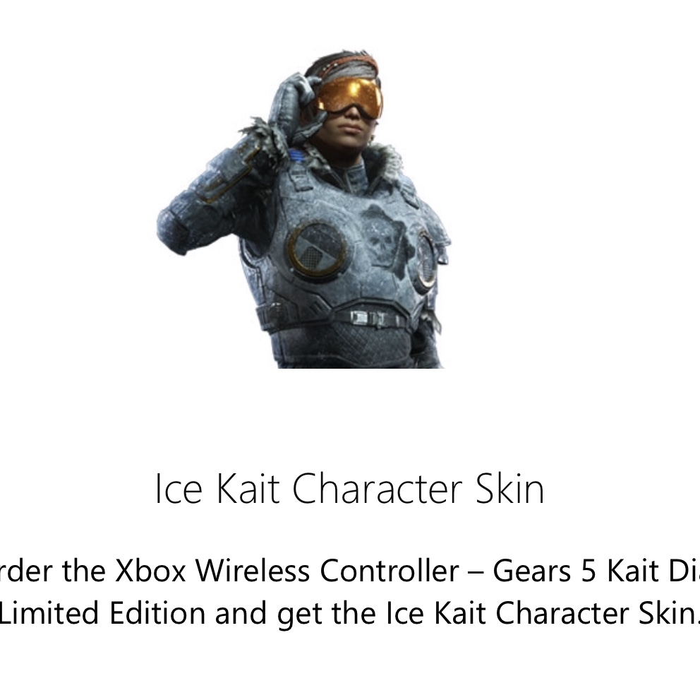 GEARS 5 KAIT DIAZ ICE KAIT CHARACTER SKIN DLC XBox One Games Gameflip