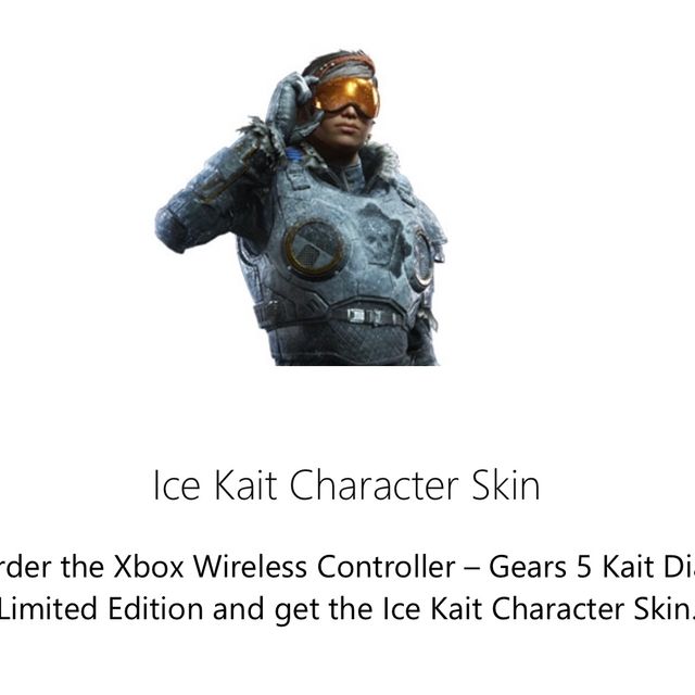 GEARS 5 KAIT DIAZ ICE KAIT CHARACTER SKIN DLC XBox One Games Gameflip