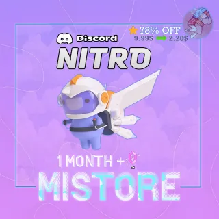 DISCORD NITRO 1 MONTH TRIAL + 2 BOOSTS