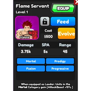 ASTD Flame Servant (Senji Muramasa) - All Star Tower Defense