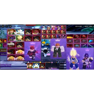 #135 Anime Vanguards META Account : Monarch Iscanur(Pride), Monarch Demon Leader , Monarch Vegita Super, Monarch Arbiter