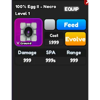 All Star Tower Defense - ASTD Egg 100% II - Necro (New egg) - Can Open Now - Can Evo to The Overlord - Ainz