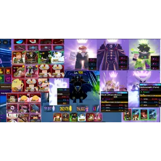 #114 Anime Vanguards SUPER META Account :5 Monarch - 3 Vanguard Monarch : Monarch Lich King (Ruler),Monarch Escanor