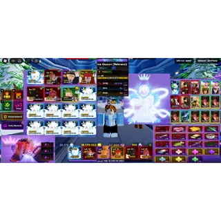 #132 Anime Vanguards  META Account : SHINY vanguard ICE QUEEN - Monarch , Monarch Demon Hybrid