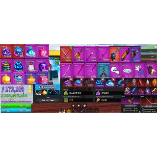#031 Blox Fruits Account Lvl 2800 : 7 RACE V4 Full Gear , Godhuman , Cursed Dual Katana , Skull Guitar,196M Beli
