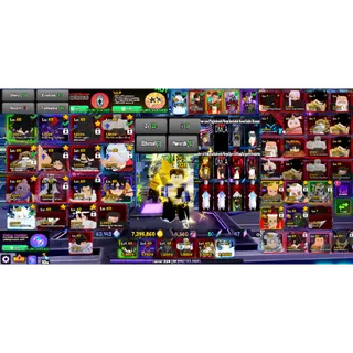 #128 Anime Vanguards SUPER META -END GAME Account LVL 328 : 12 MONARCH Units+Shark Monarch ,22 Set Z+ Stats,57 Evolved