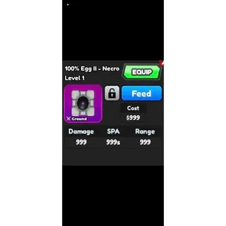 Egg II  100% Necro - ASTD - All Star Tower Defense - Opening Soon