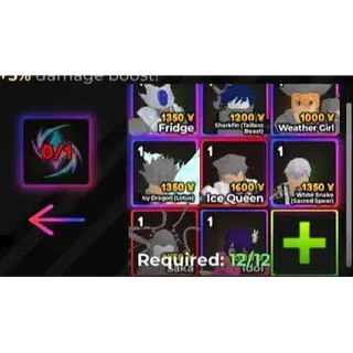 Anime adventures : x5 LIMIT BREAK SET =60 unit  limit break : x12 Unevo unit for limit break / sacrifice /  