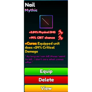 Anime Adventures Nail relic