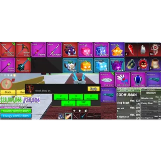 #024 Blox Fruit Meta Account Race Ghoul V4 Full gear , Lvl 2800 , 19M Beli , 14k Fragment , Using Mochi V2