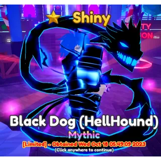 Anime Adventures Shiny Black Dog evo