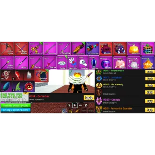 #018 Blox Fruit Account : Lvl 2800 ALL 7 Race V4 Full gear ( Draco ,Human , Rabbit , Shark , Angle , Ghoul , Cyborg) ,GHM,CDK