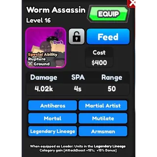 ASTD Worm Assasin - Toji - All Star Tower Defense