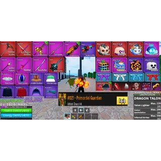 #021 Blox Fruit  Meta Account Race DRACO V4 Full gear , Lvl 2800 , 32M Beli , 51k Fragment , Crused Dual Katana